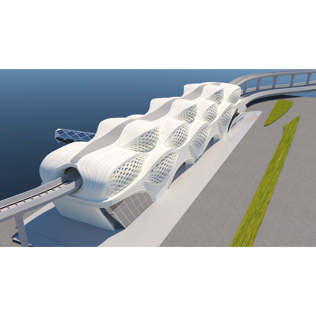 KAFD Metro Station 3D Model – Architectural Rhino Design, FBX, OBJ - View 4