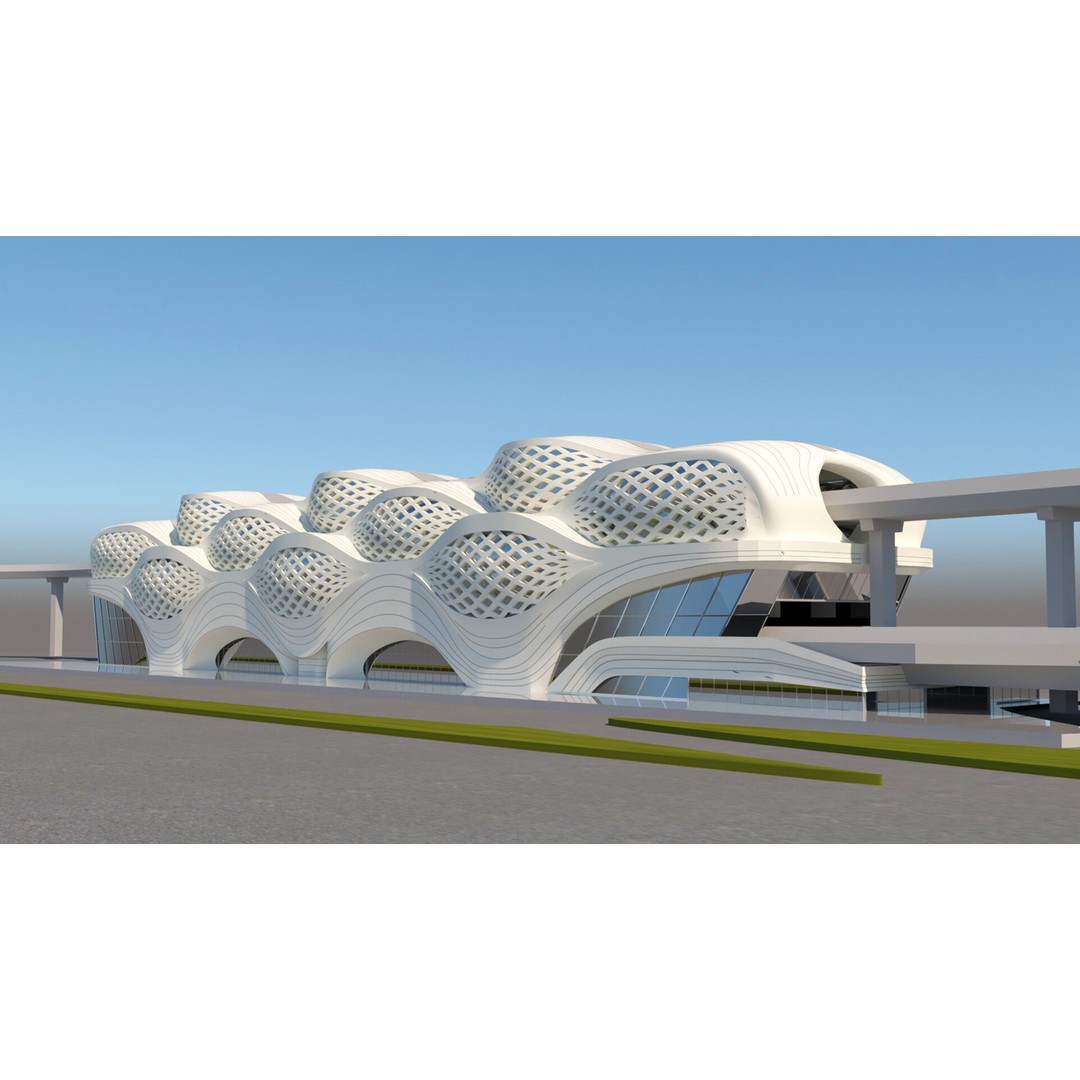 KAFD Metro Station 3D Model – Architectural Rhino Design, FBX, OBJ - View 5