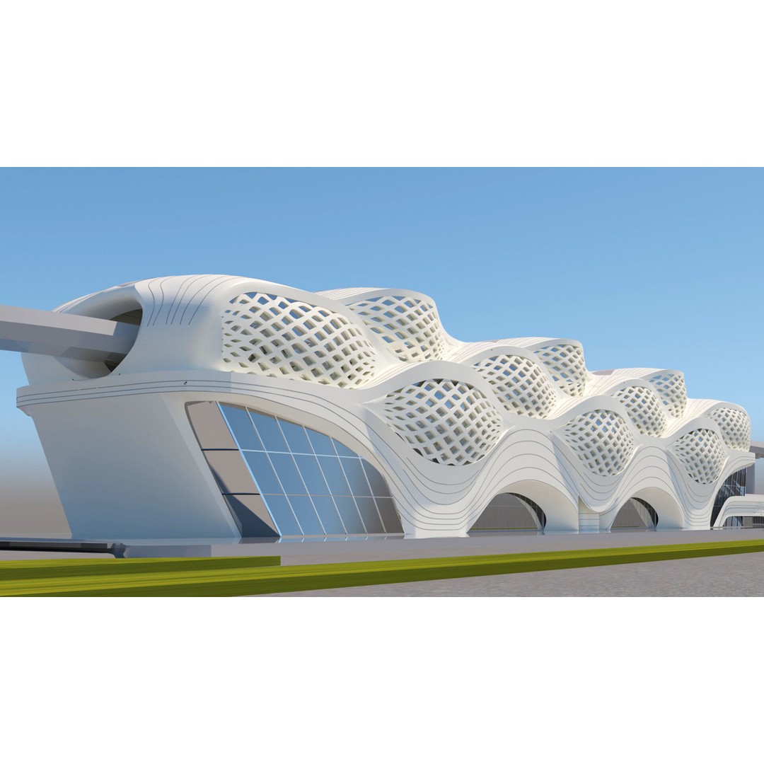 KAFD Metro Station 3D Model – Architectural Rhino Design, FBX, OBJ - View 6