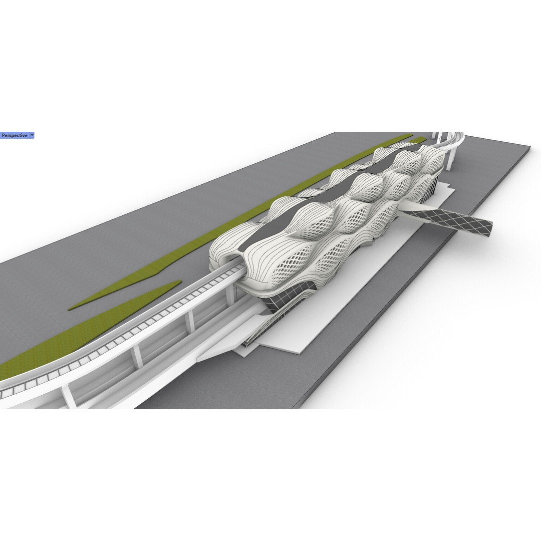 KAFD Metro Station 3D Model – Architectural Rhino Design, FBX, OBJ - View 7