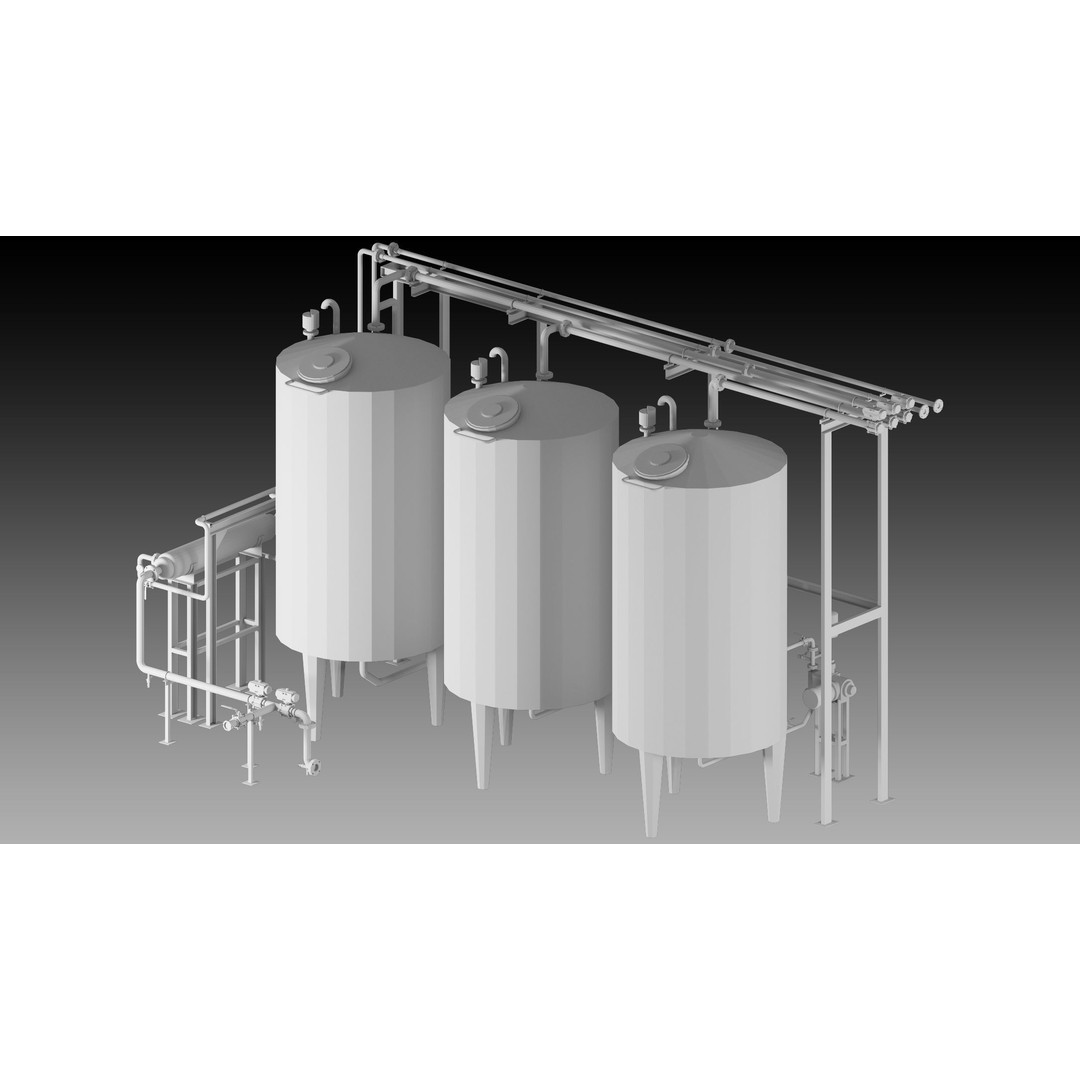 High Detail Factory Props 3D Models – Industrial Assets, FBX, OBJ