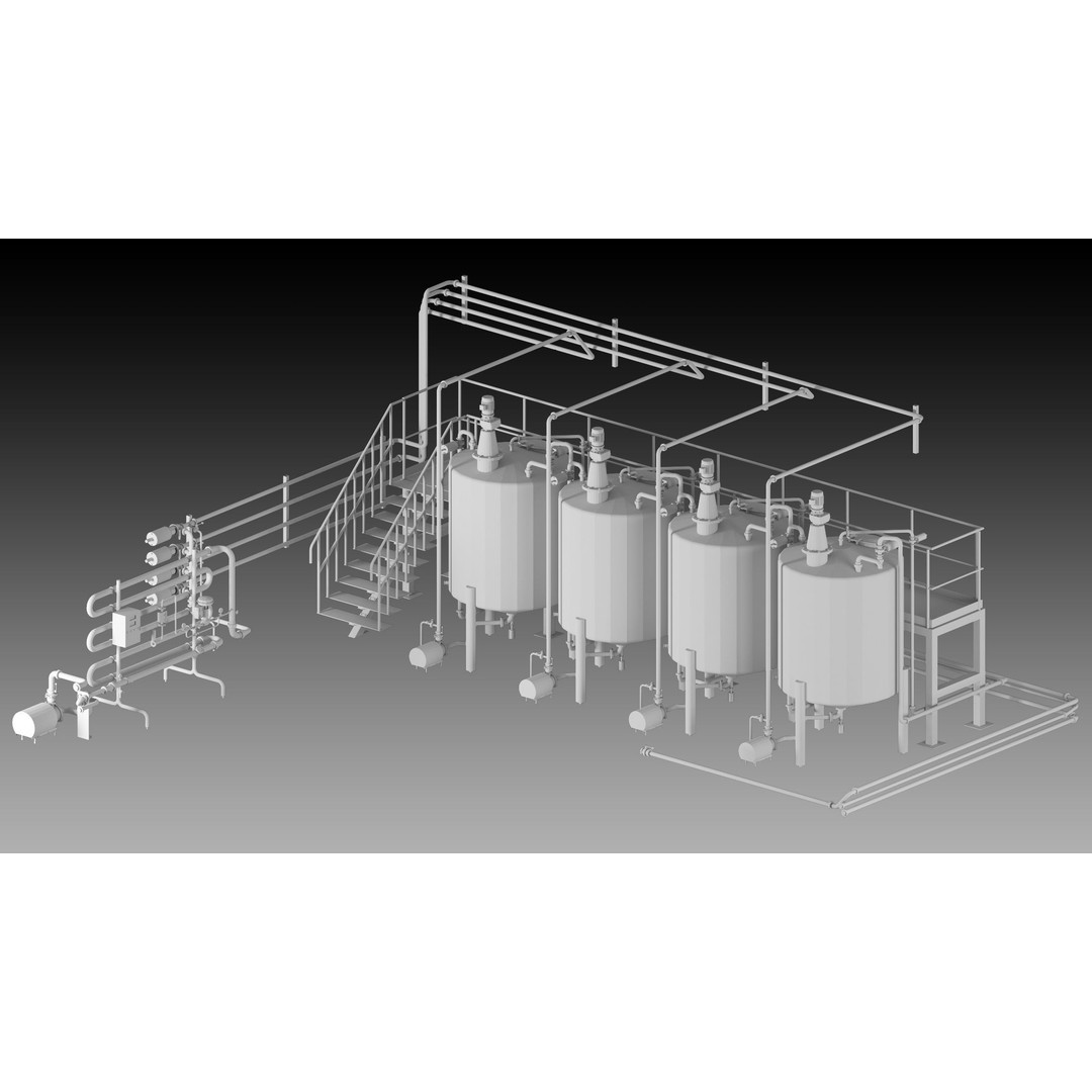 High Detail Factory Props 3D Models – Industrial Assets, FBX, OBJ - View 14