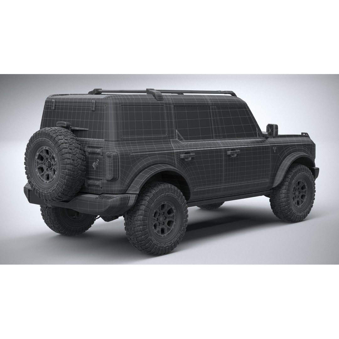 Bronco Badlands 3D Model – High Poly SUV Asset, FBX, OBJ, 3dsmax