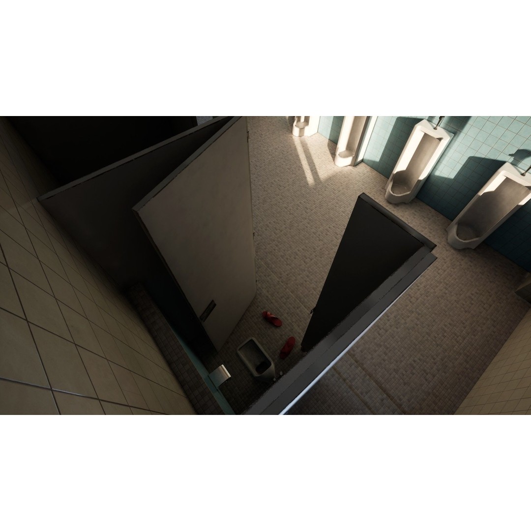 Japanese School Restroom 3D Model – Low Poly Game Asset, FBX