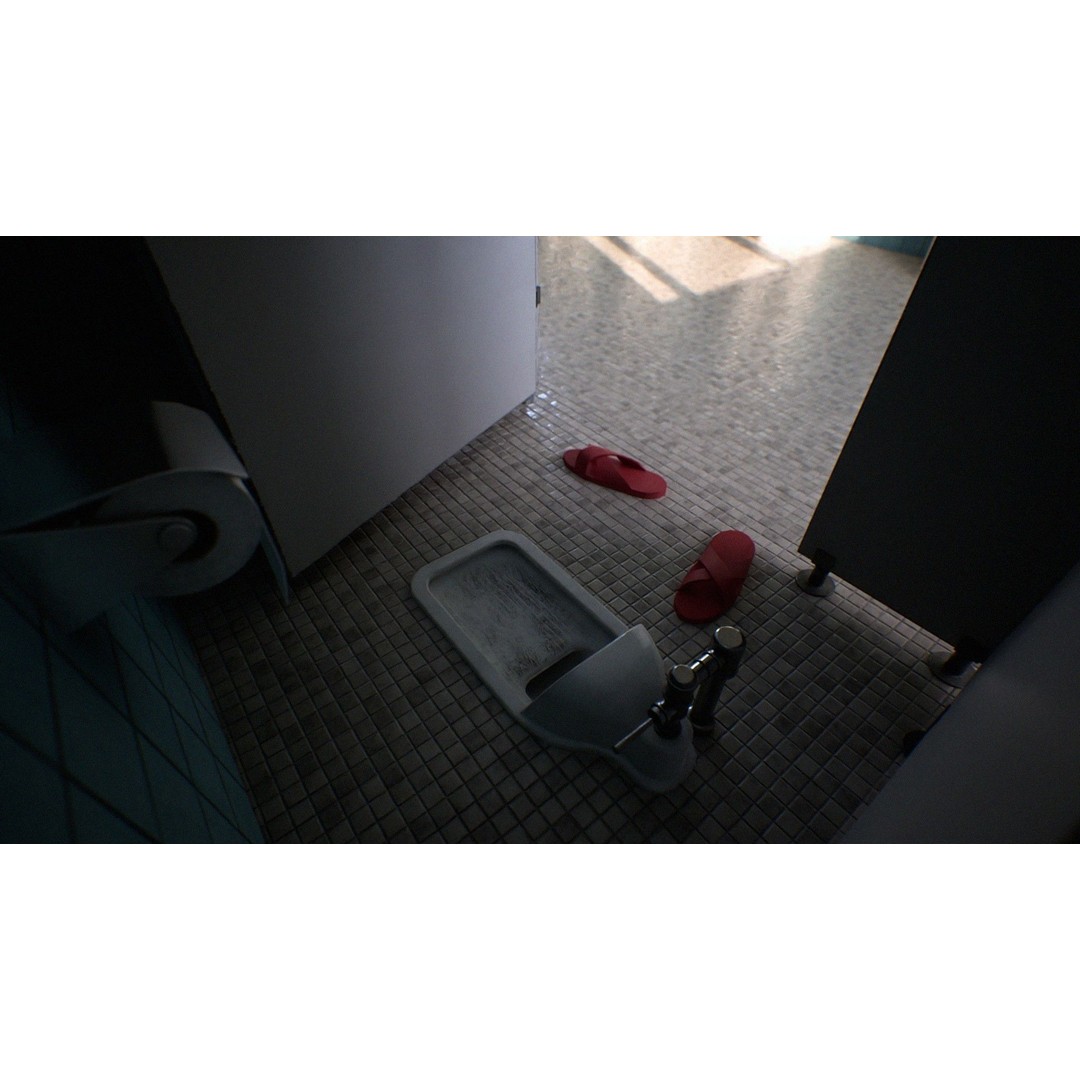 Japanese School Restroom 3D Model – Low Poly Game Asset, FBX - View 12