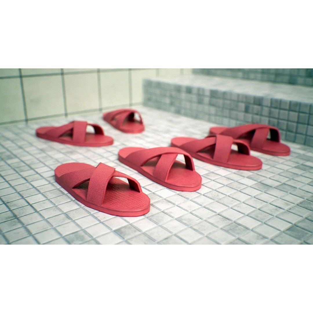 Japanese School Restroom 3D Model – Low Poly Game Asset, FBX - View 8