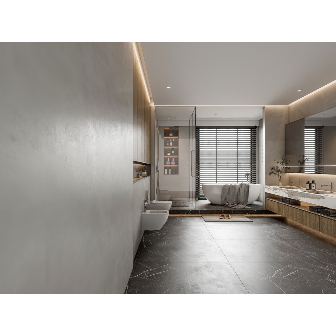 Modern Bathroom 3D Model – Elegant Vanity Scene, FBX, Blender, PBR - View 15