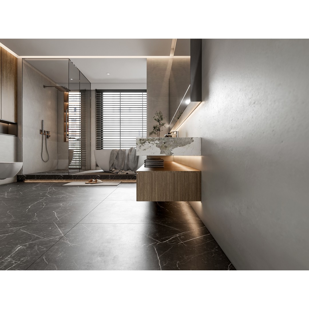 Modern Bathroom 3D Model – Elegant Vanity Scene, FBX, Blender, PBR - View 19