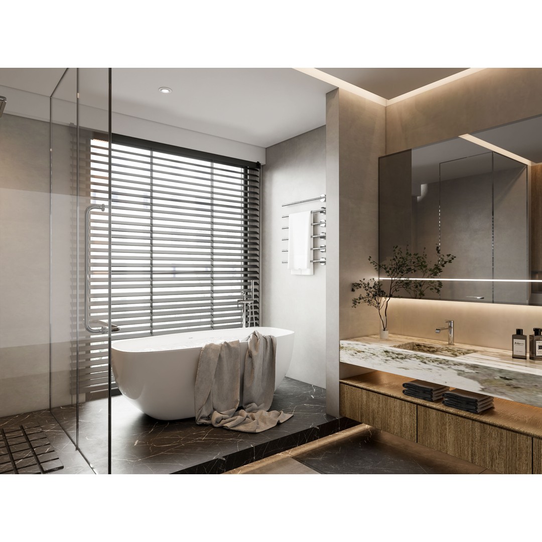 Modern Bathroom 3D Model – Elegant Vanity Scene, FBX, Blender, PBR - View 4