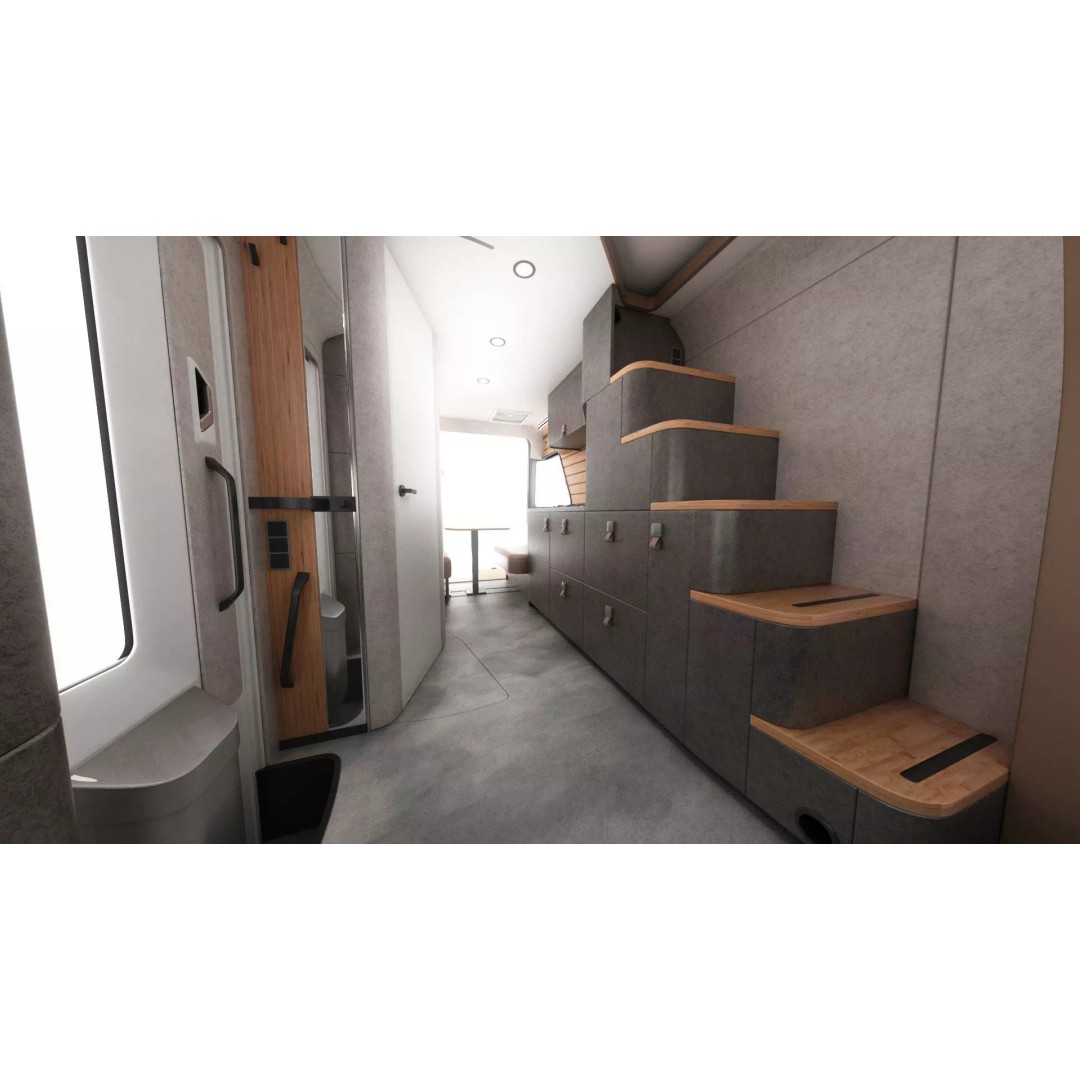 Hymer Venture S 3D Model – Detailed Vehicle with Openable Doors, FBX, OBJ - View 29