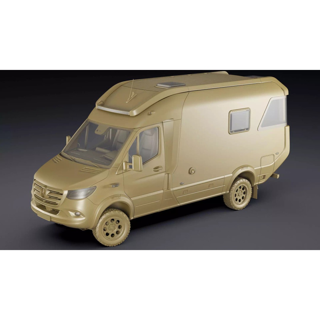 Hymer Venture S 3D Model – Detailed Vehicle with Openable Doors, FBX, OBJ - View 38