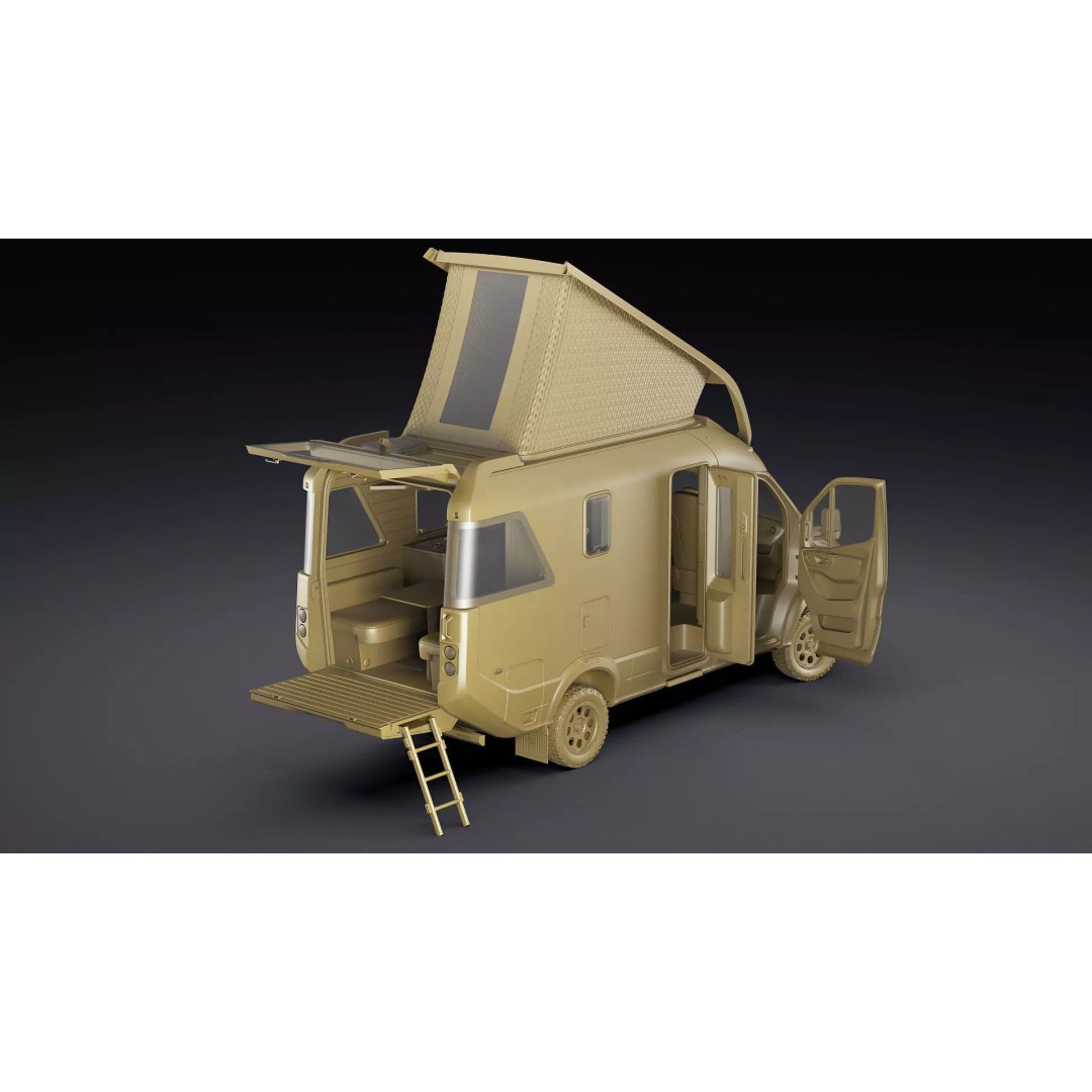 Hymer Venture S 3D Model – Detailed Vehicle with Openable Doors, FBX, OBJ - View 41