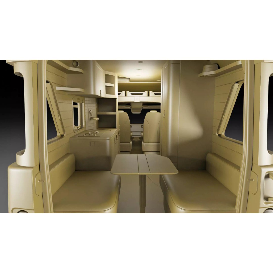 Hymer Venture S 3D Model – Detailed Vehicle with Openable Doors, FBX, OBJ - View 46