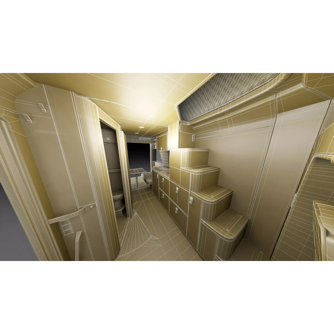 Hymer Venture S 3D Model – Detailed Vehicle with Openable Doors, FBX, OBJ - View 54