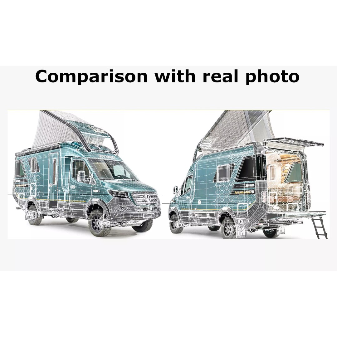 Hymer Venture S 3D Model – Detailed Vehicle with Openable Doors, FBX, OBJ - View 55