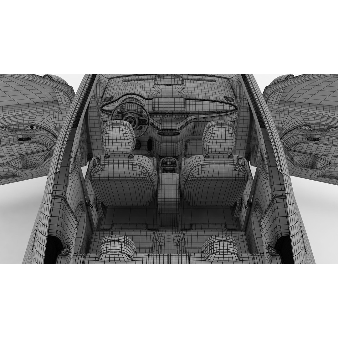 Fiat 500 3D Model – High Poly City Car, FBX, OBJ, PBR Textures