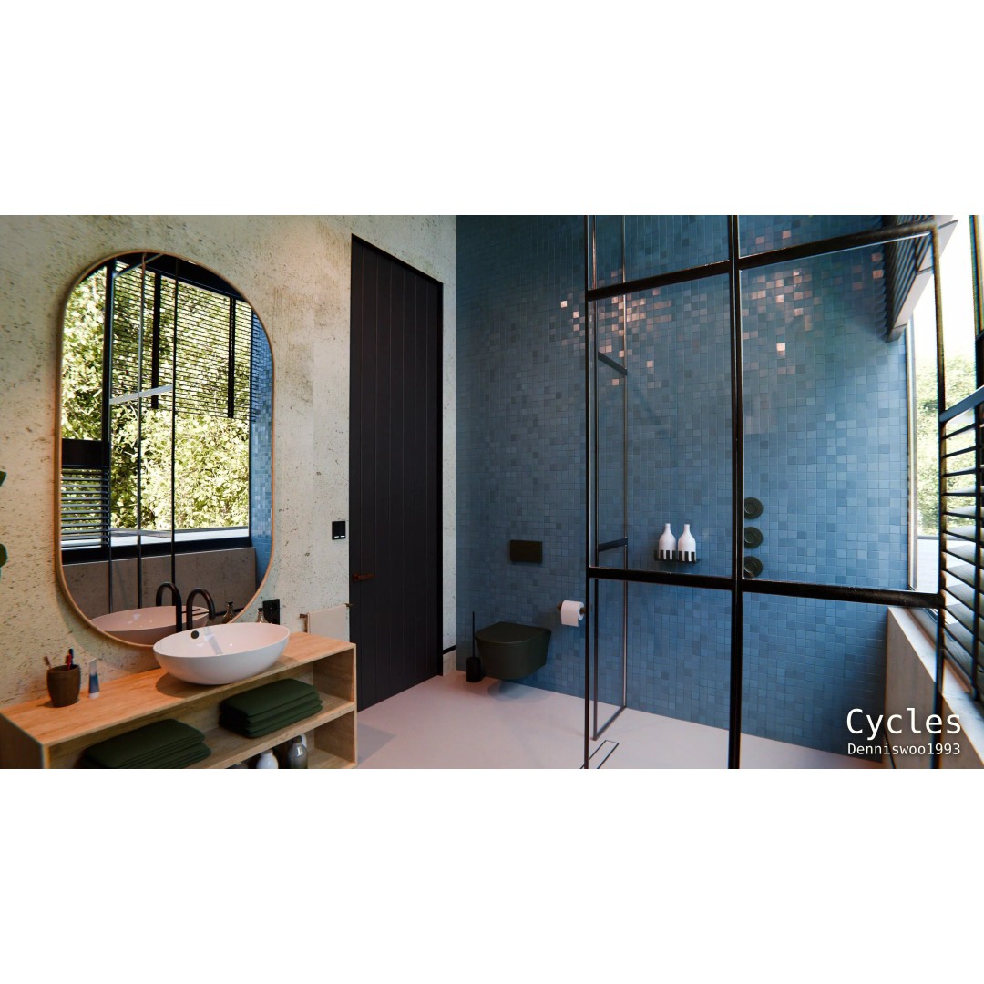 Modern Modular House 3D Model – Fully Furnished, Blender & FBX - View 11