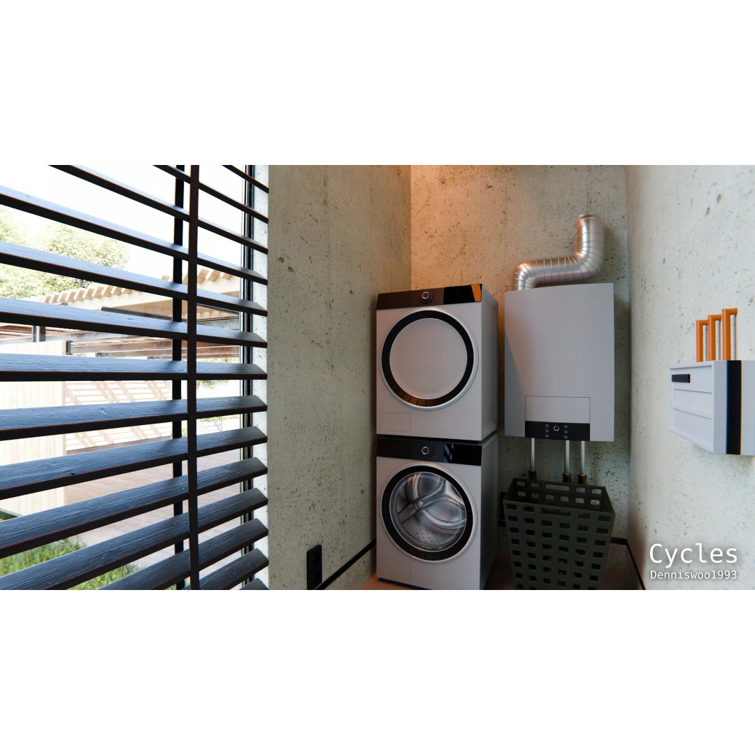 Modern Modular House 3D Model – Fully Furnished, Blender & FBX - View 13