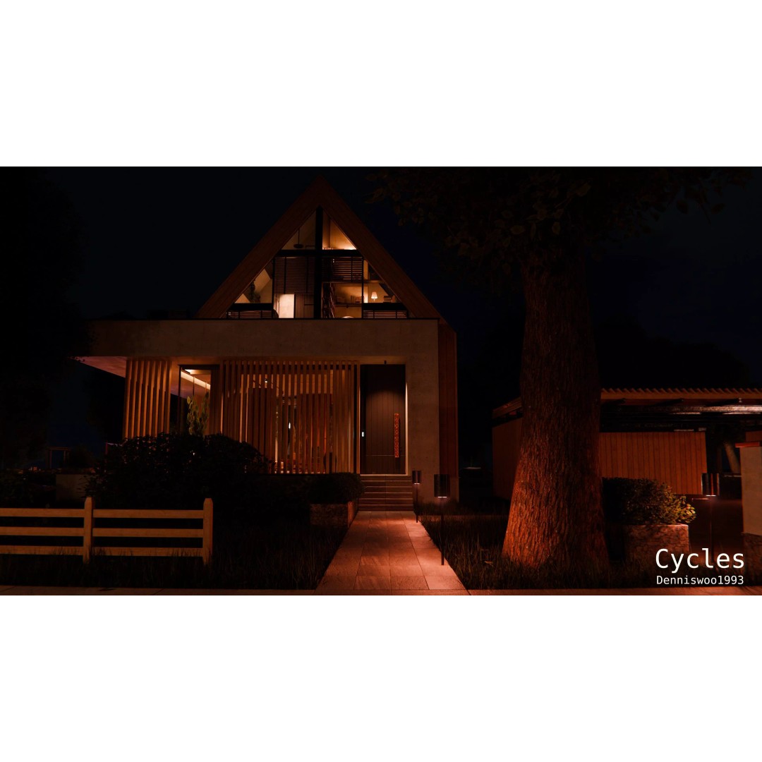 Modern Modular House 3D Model – Fully Furnished, Blender & FBX - View 14