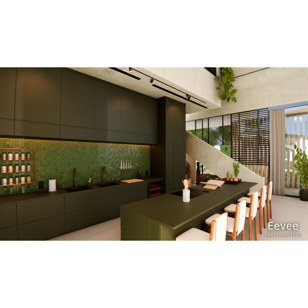 Modern Modular House 3D Model – Fully Furnished, Blender & FBX - View 18