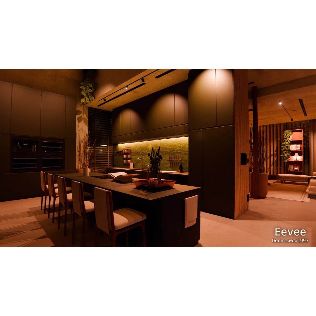 Modern Modular House 3D Model – Fully Furnished, Blender & FBX - View 19