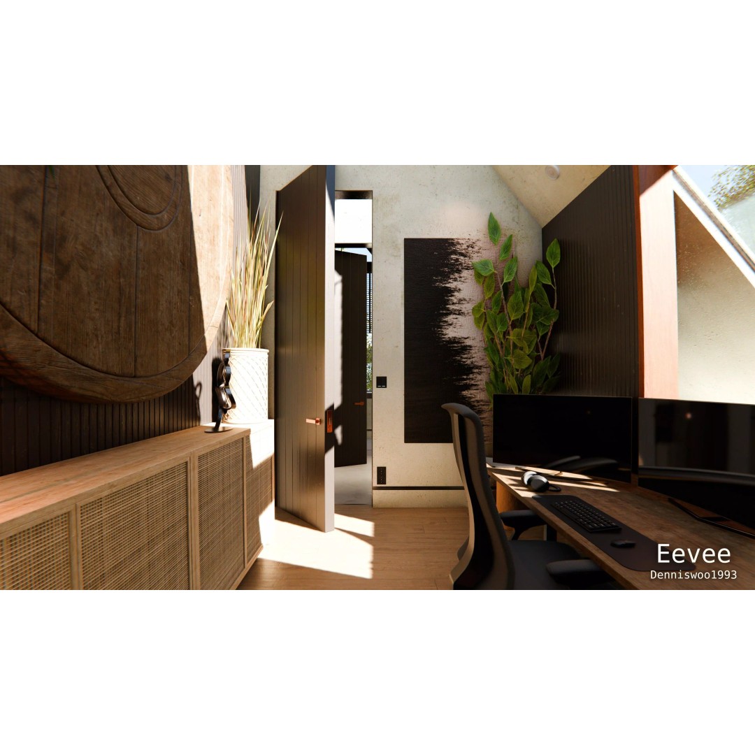 Modern Modular House 3D Model – Fully Furnished, Blender & FBX - View 21