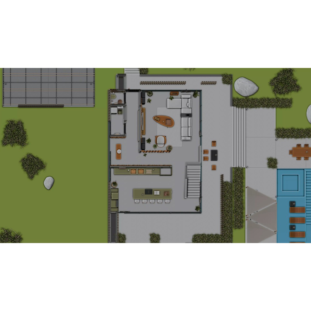 Modern Modular House 3D Model – Fully Furnished, Blender & FBX - View 22