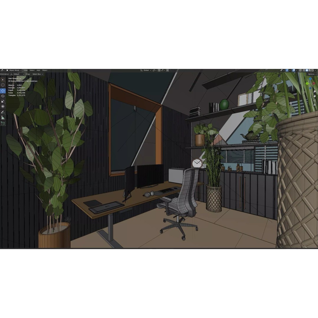 Modern Modular House 3D Model – Fully Furnished, Blender & FBX - View 25