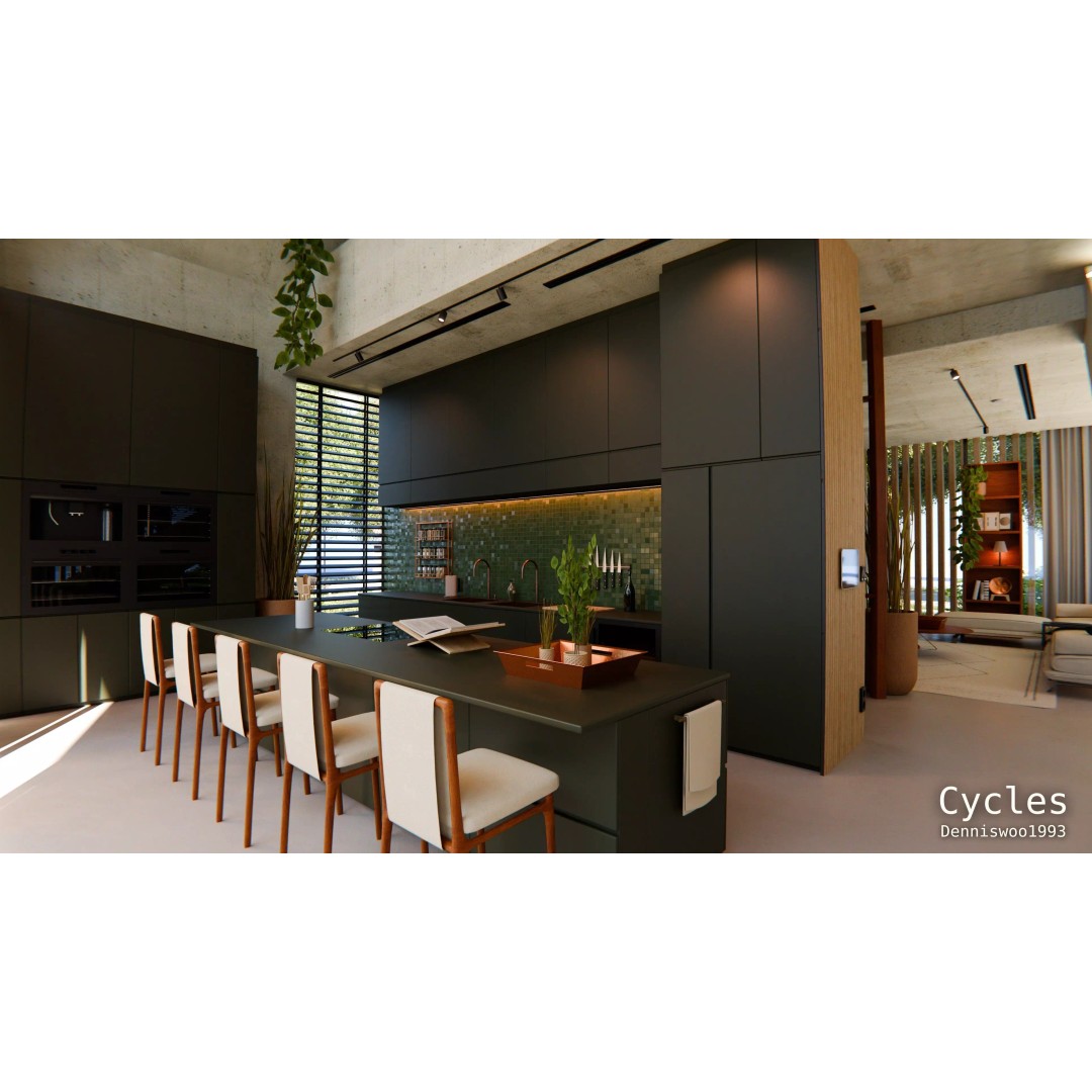 Modern Modular House 3D Model – Fully Furnished, Blender & FBX - View 7