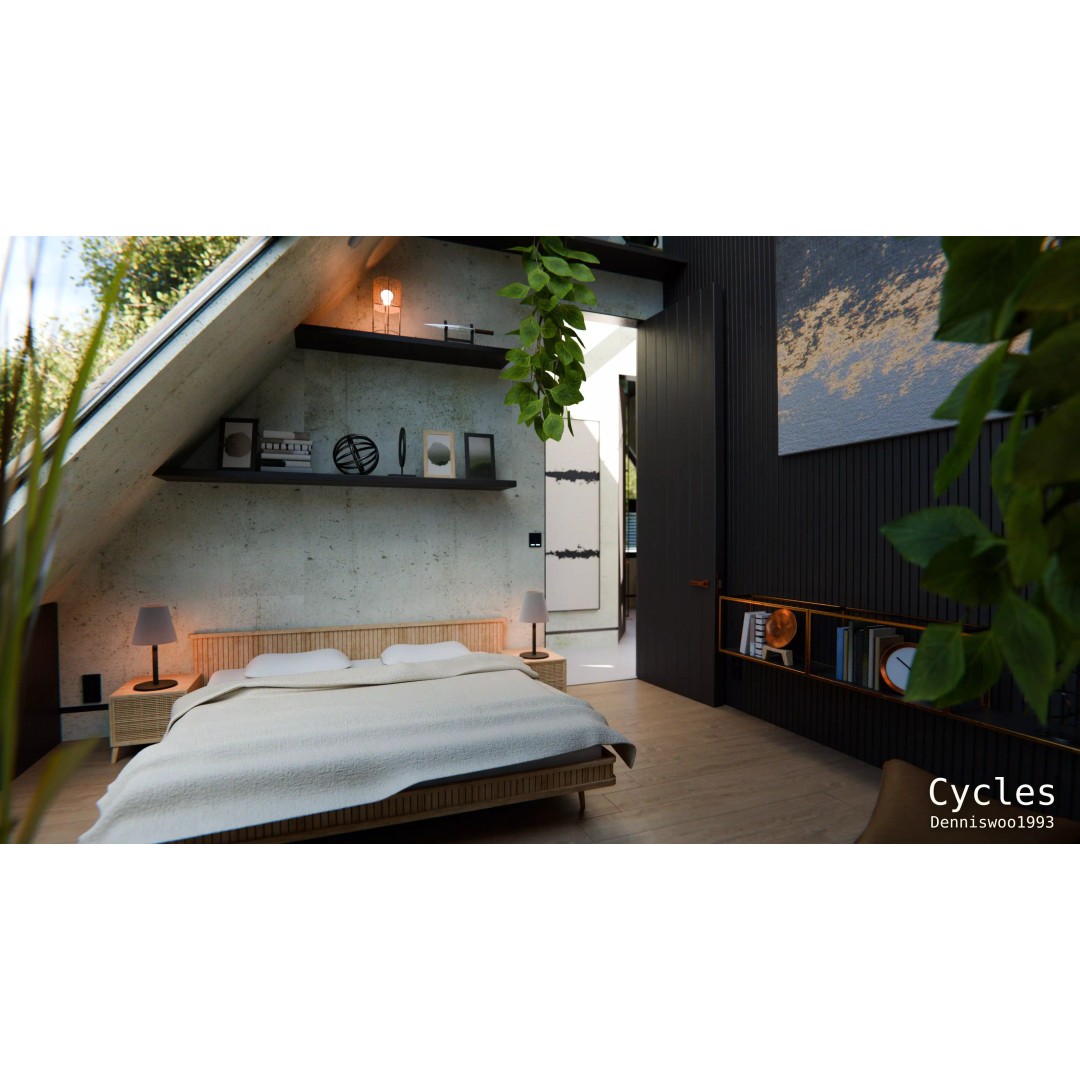 Modern Modular House 3D Model – Fully Furnished, Blender & FBX - View 9