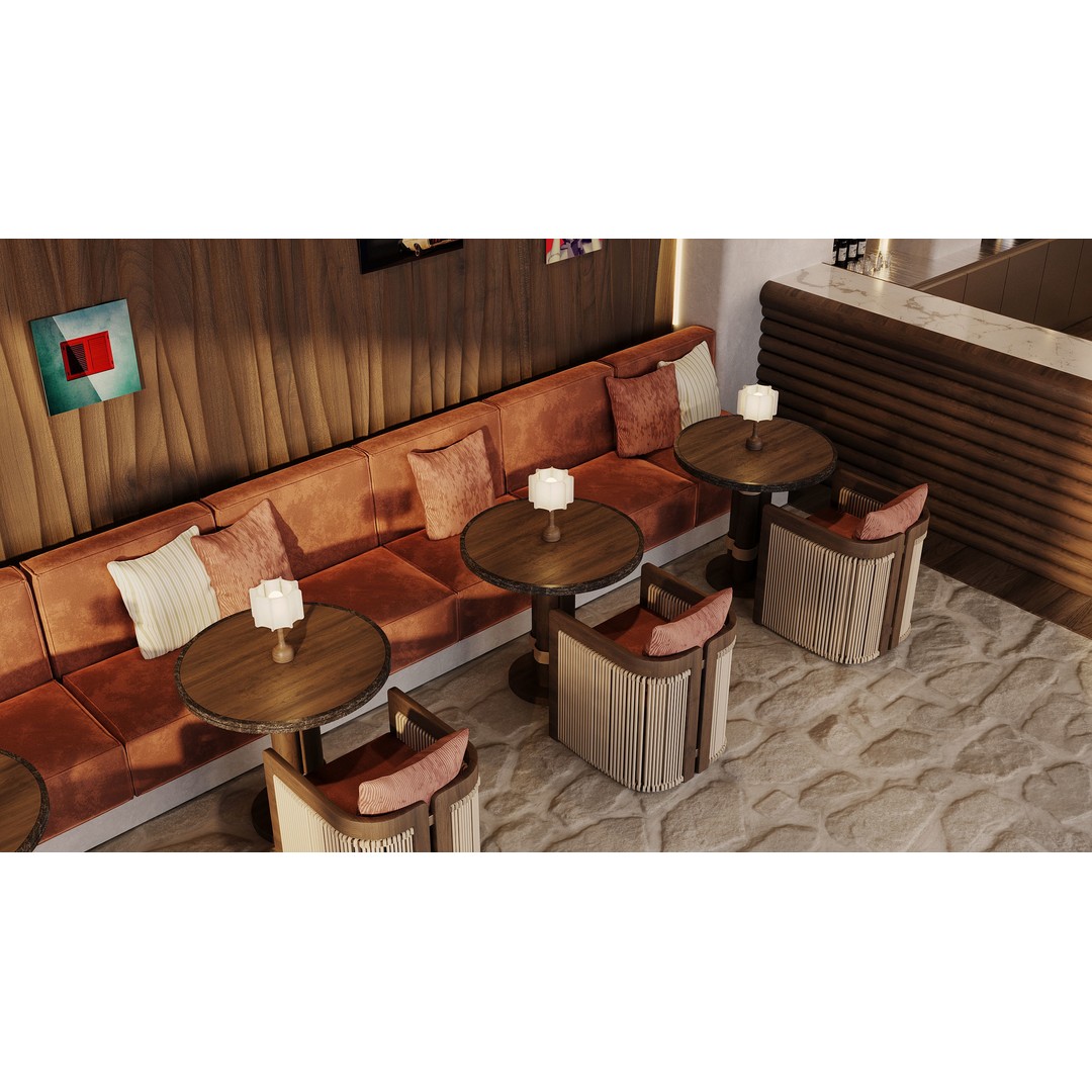 Ethnic Restaurant 3D Model – Detailed Interior with Textures, FBX, OBJ - View 10