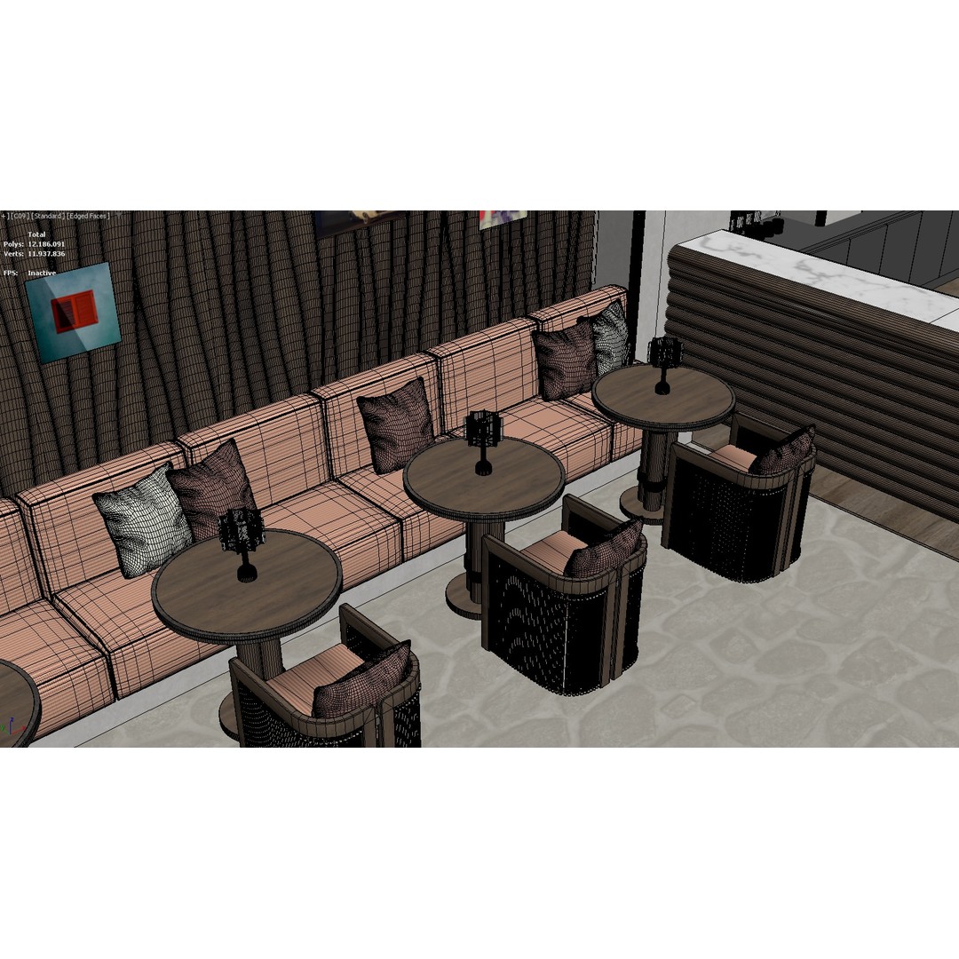 Ethnic Restaurant 3D Model – Detailed Interior with Textures, FBX, OBJ - View 19