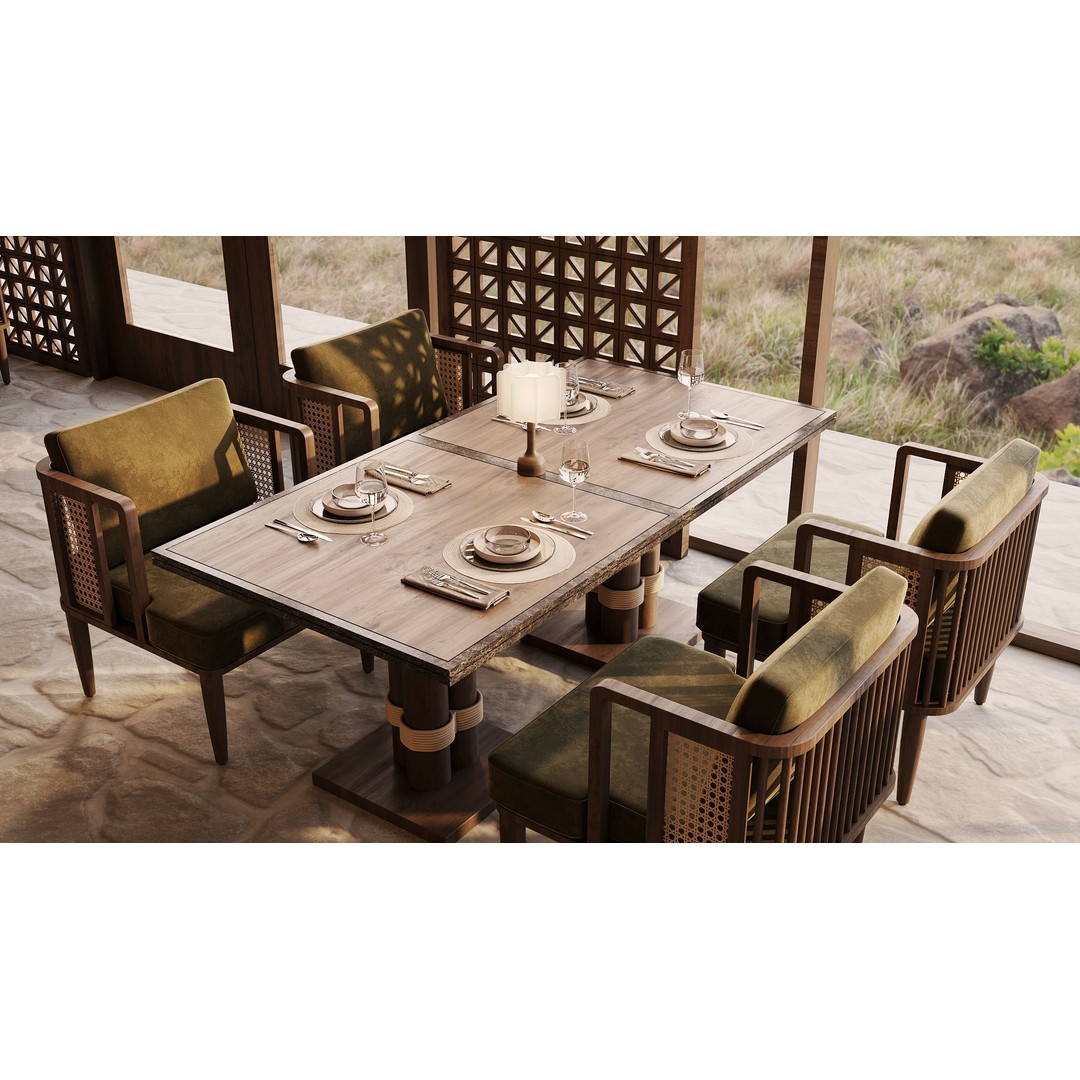 Ethnic Restaurant 3D Model – Detailed Interior with Textures, FBX, OBJ - View 7