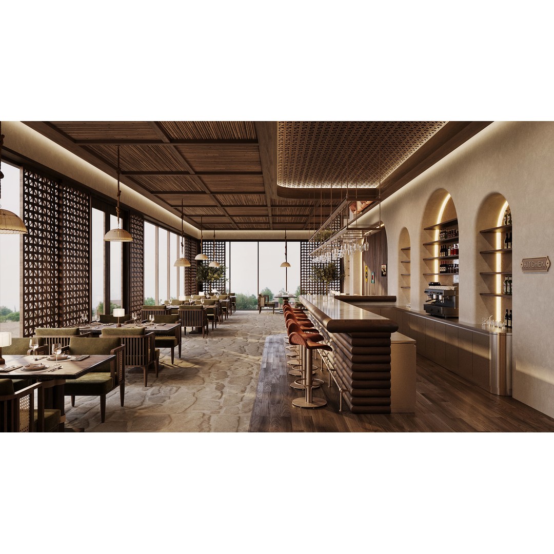 Ethnic Restaurant 3D Model – Detailed Interior with Textures, FBX, OBJ - View 8