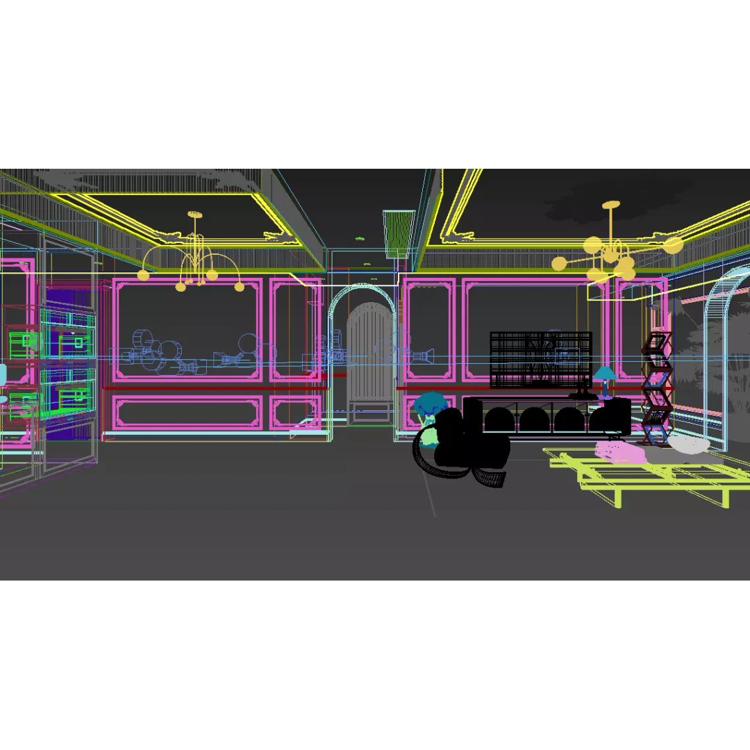 Contemporary Living Room 3D Model – High Poly Interior Asset, FBX - View 11