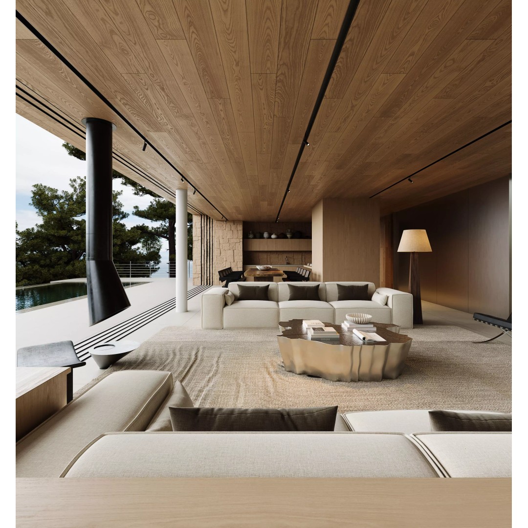 Villa 3D Model – Modern Residential Scene for Corona Render - View 2