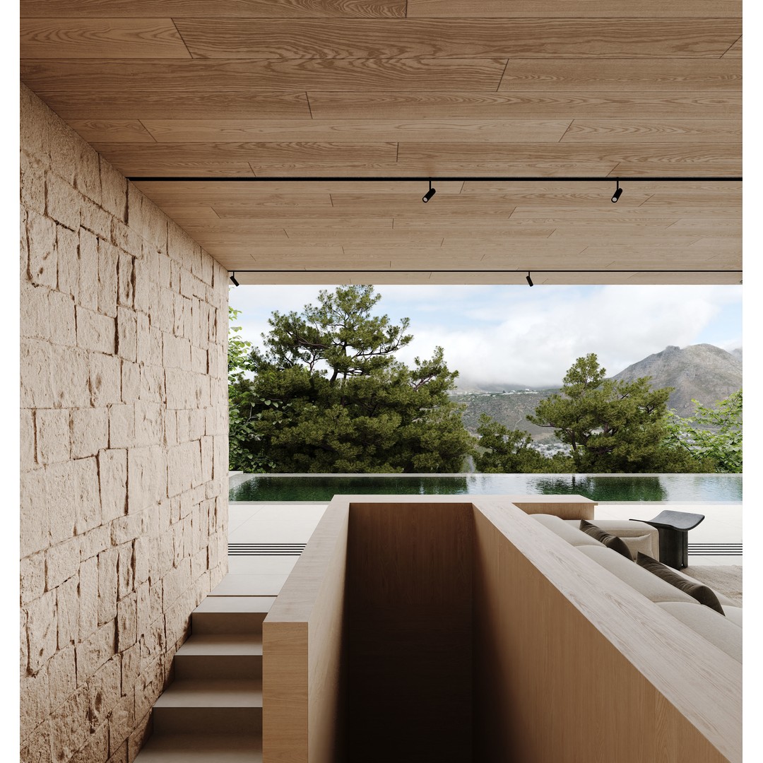 Villa 3D Model – Modern Residential Scene for Corona Render - View 6