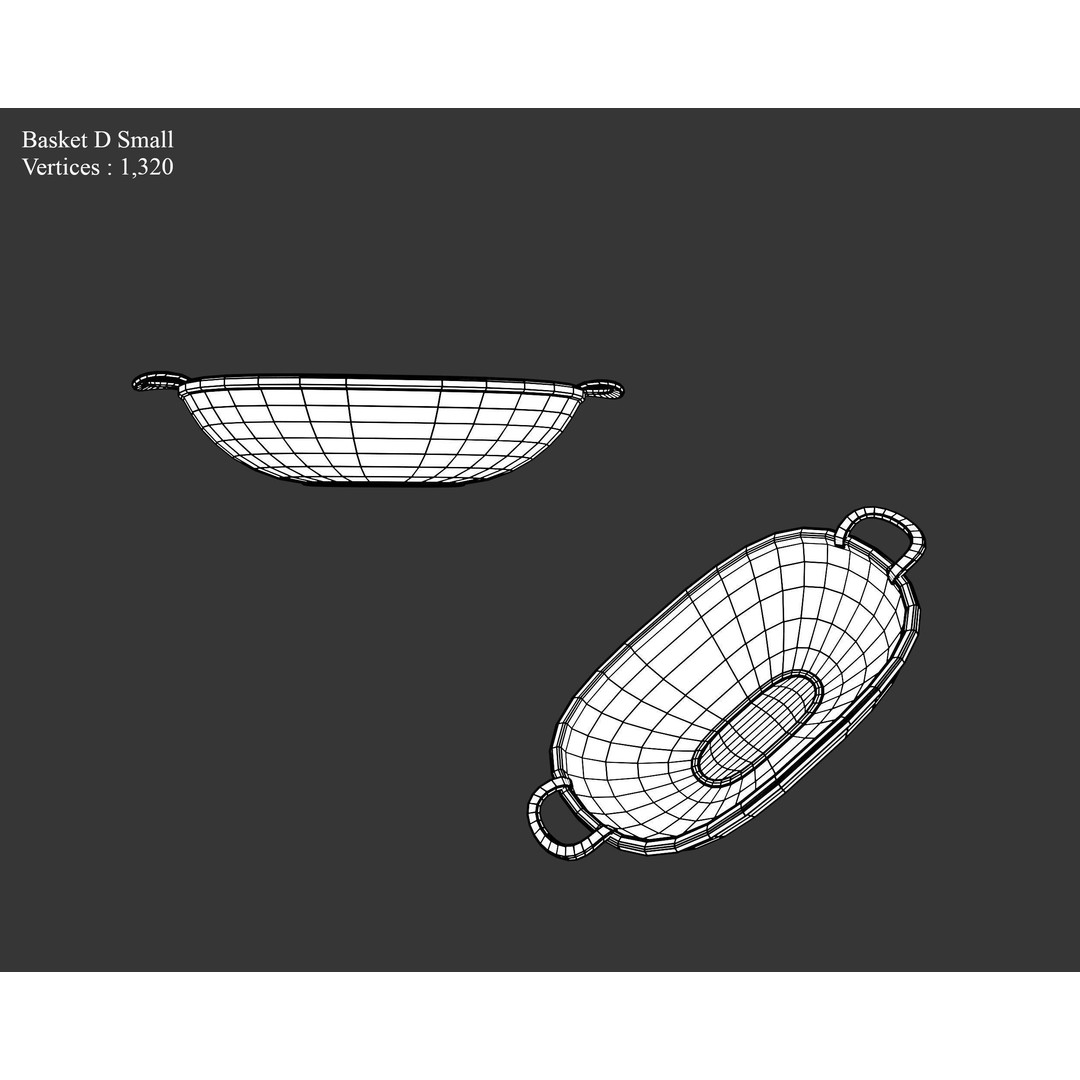 Woven Baskets 3D Model – Low Poly Medieval Game Asset, FBX, Blender