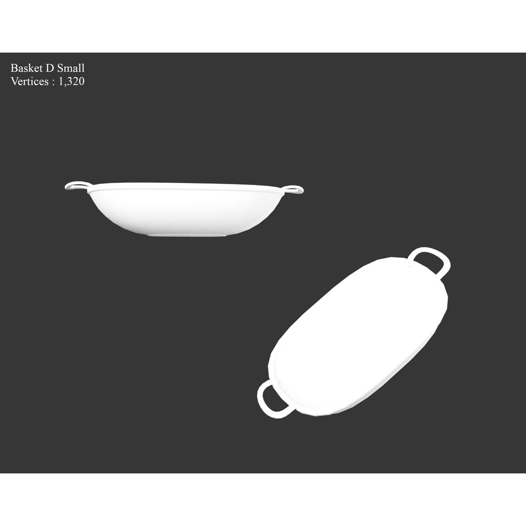 Woven Baskets 3D Model – Low Poly Medieval Game Asset, FBX, Blender - View 28