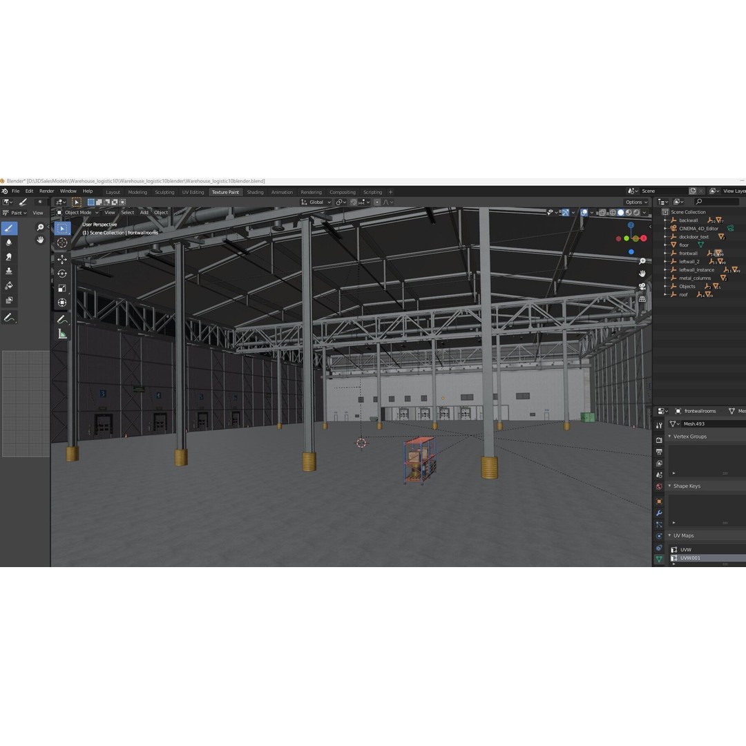 Warehouse Logistic 3D Model – Industrial Exterior with Textures, FBX, Blender