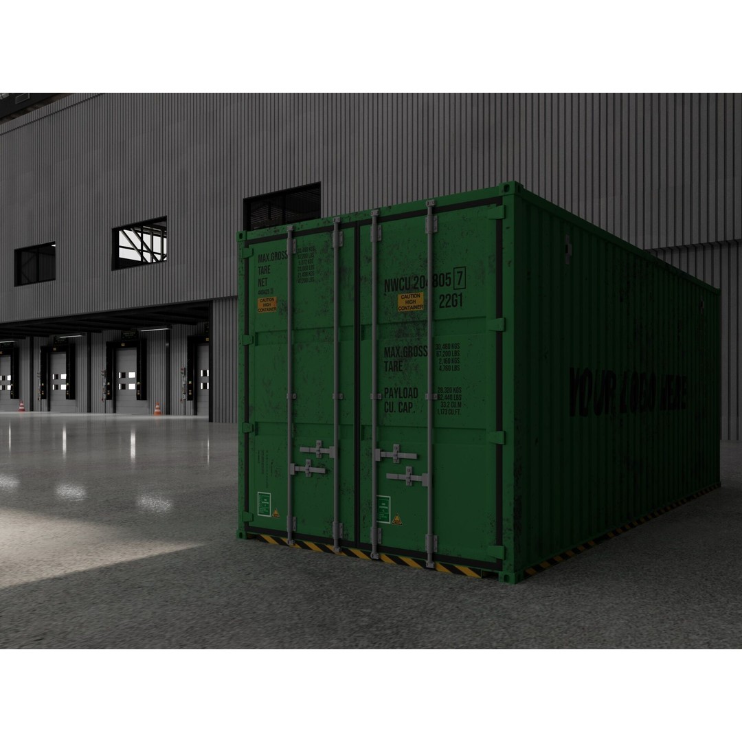 Warehouse Logistic 3D Model – Industrial Exterior with Textures, FBX, Blender - View 12