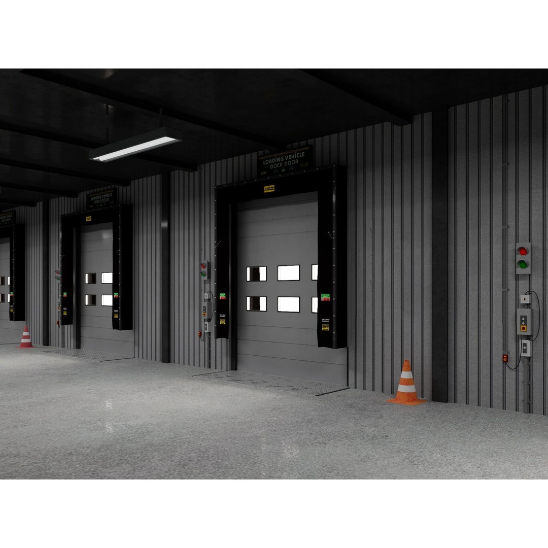 Warehouse Logistic 3D Model – Industrial Exterior with Textures, FBX, Blender - View 14