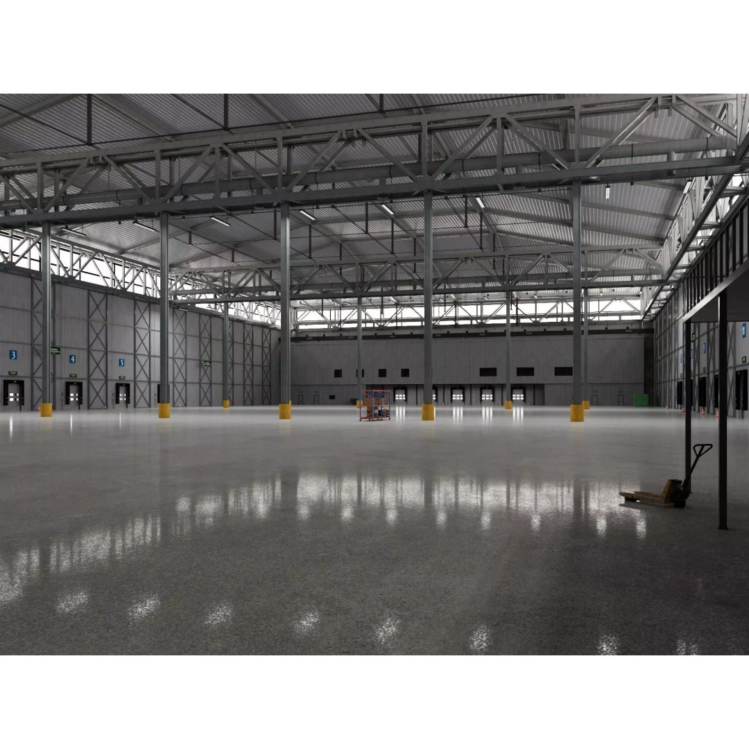 Warehouse Logistic 3D Model – Industrial Exterior with Textures, FBX, Blender - View 2