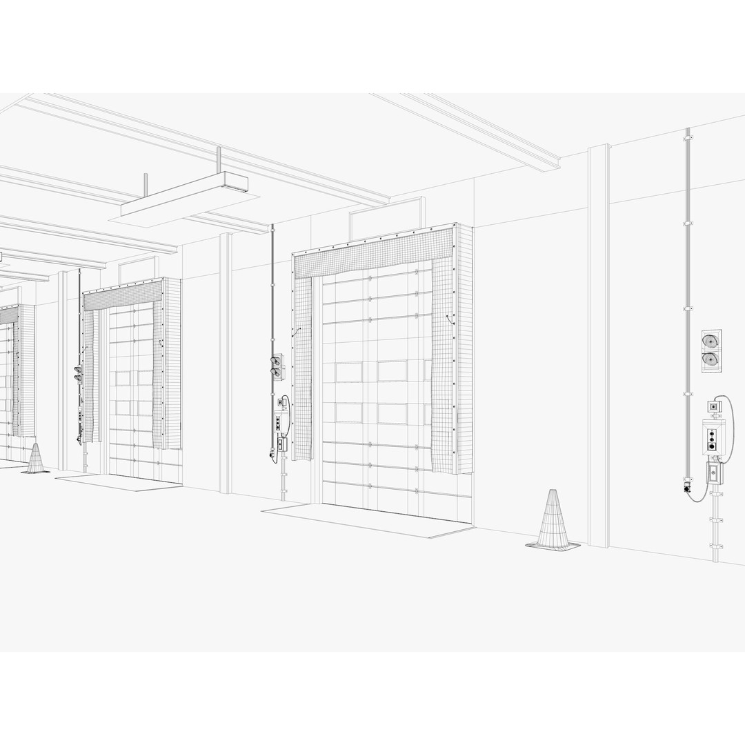 Warehouse Logistic 3D Model – Industrial Exterior with Textures, FBX, Blender - View 27
