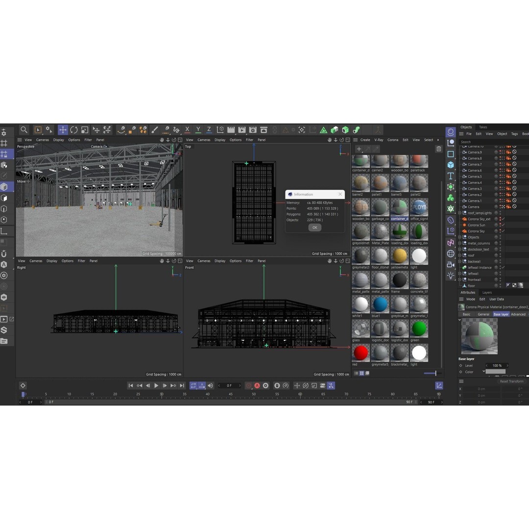 Warehouse Logistic 3D Model – Industrial Exterior with Textures, FBX, Blender - View 29