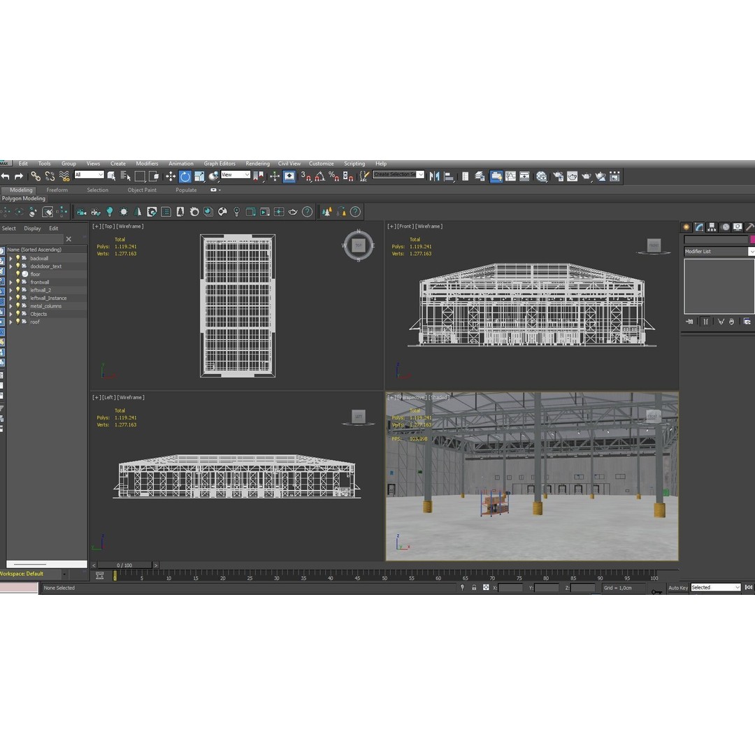 Warehouse Logistic 3D Model – Industrial Exterior with Textures, FBX, Blender - View 30