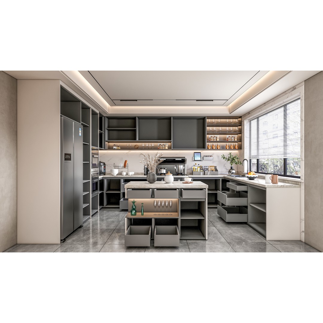 Kitchen 3D Model – Fully Parametric, Resizable, FBX, Blender - View 10