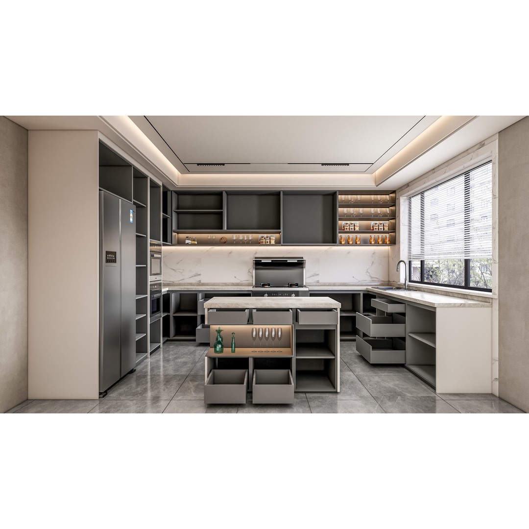 Kitchen 3D Model – Fully Parametric, Resizable, FBX, Blender - View 11