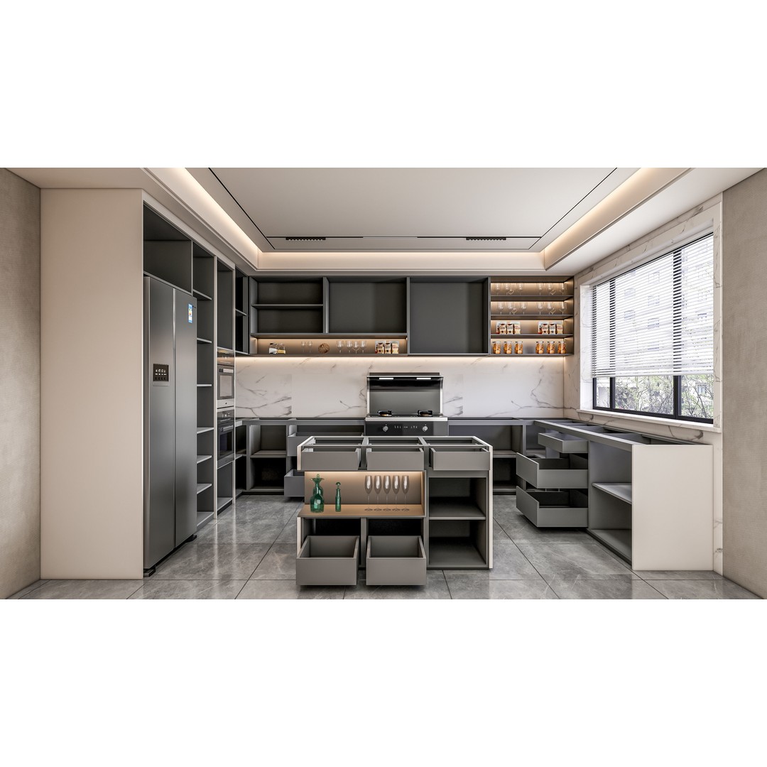 Kitchen 3D Model – Fully Parametric, Resizable, FBX, Blender - View 12