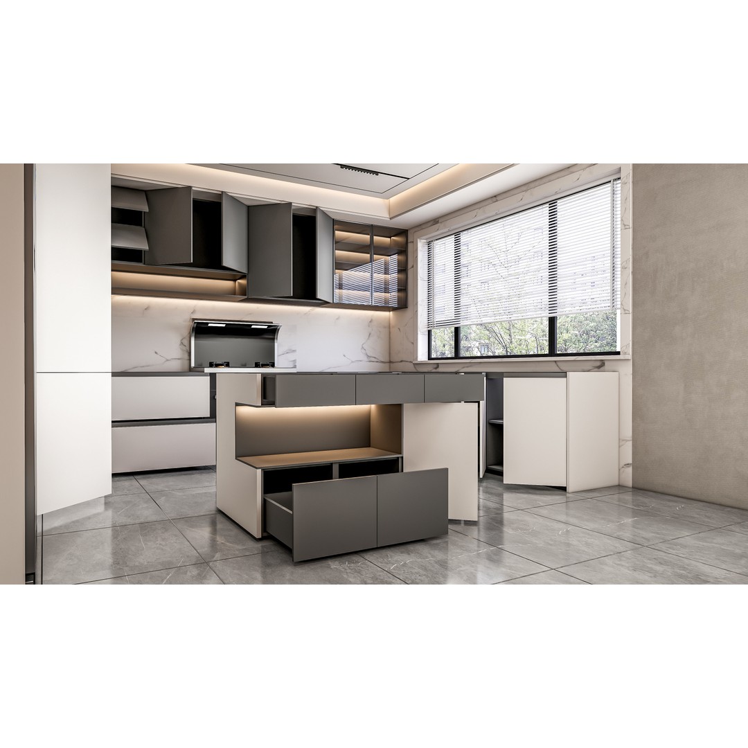 Kitchen 3D Model – Fully Parametric, Resizable, FBX, Blender - View 14